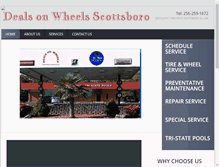 Tablet Screenshot of dealsonwheelsscottsboro.com